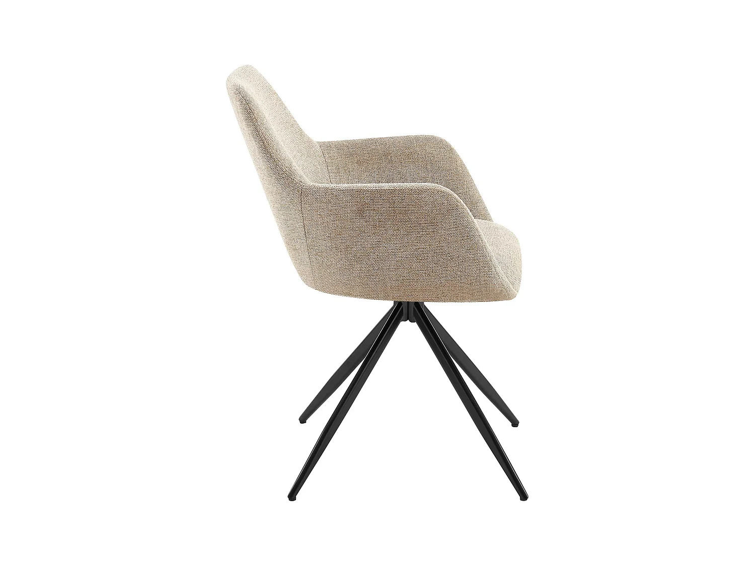 chaises avec accoudoirs - Tissu - Taupe - Olema