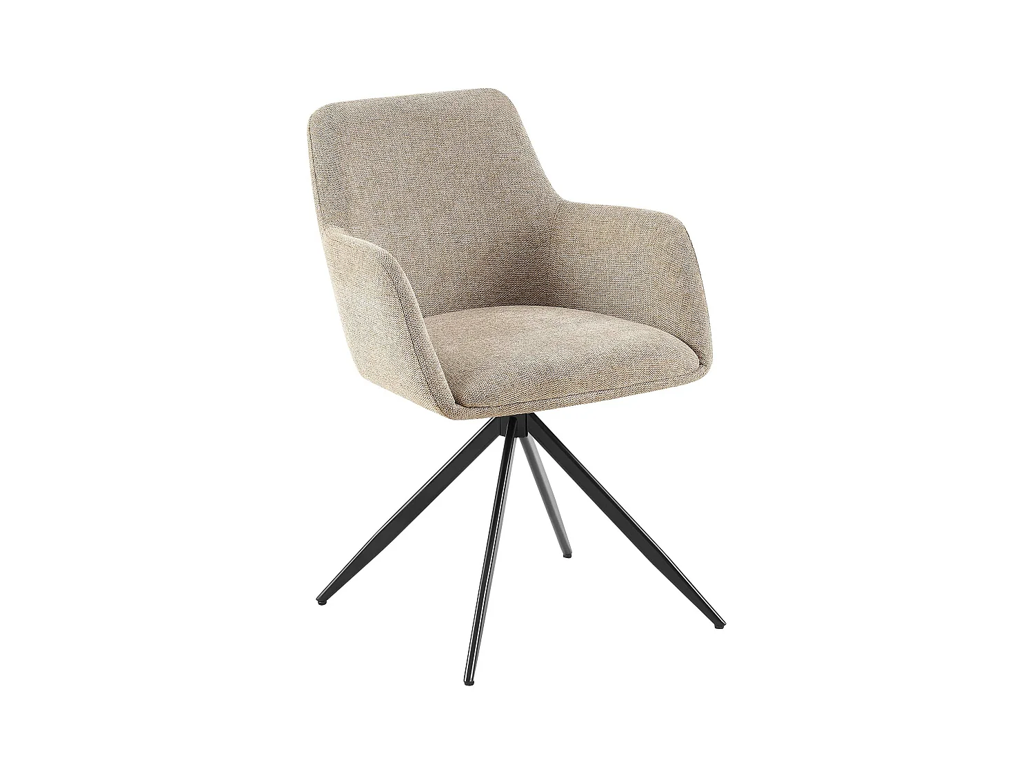 chaises avec accoudoirs - Tissu - Taupe - Olema