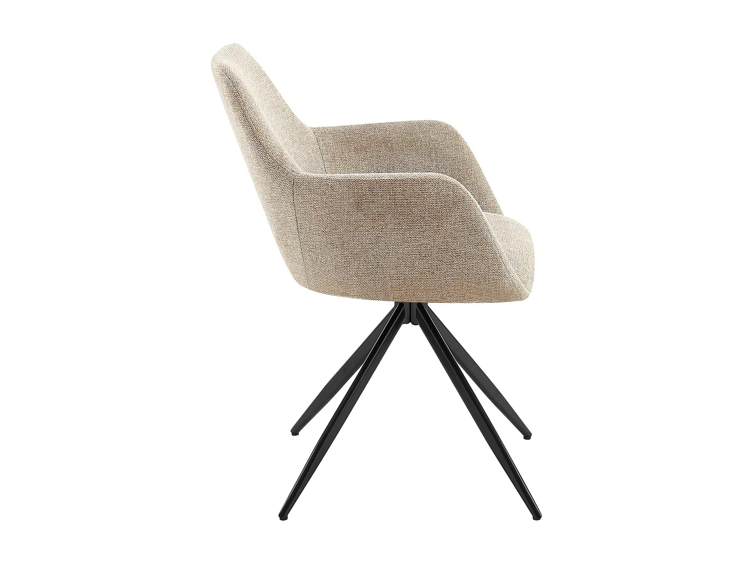 chaises avec accoudoirs - Tissu - Taupe - Olema