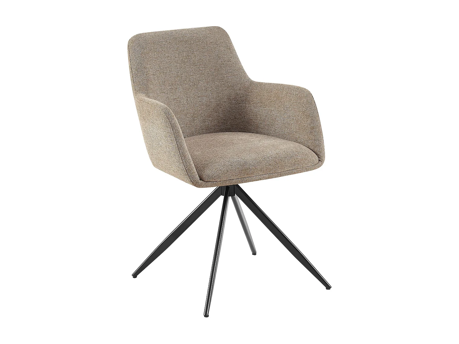 chaises avec accoudoirs - Tissu - Taupe - Olema