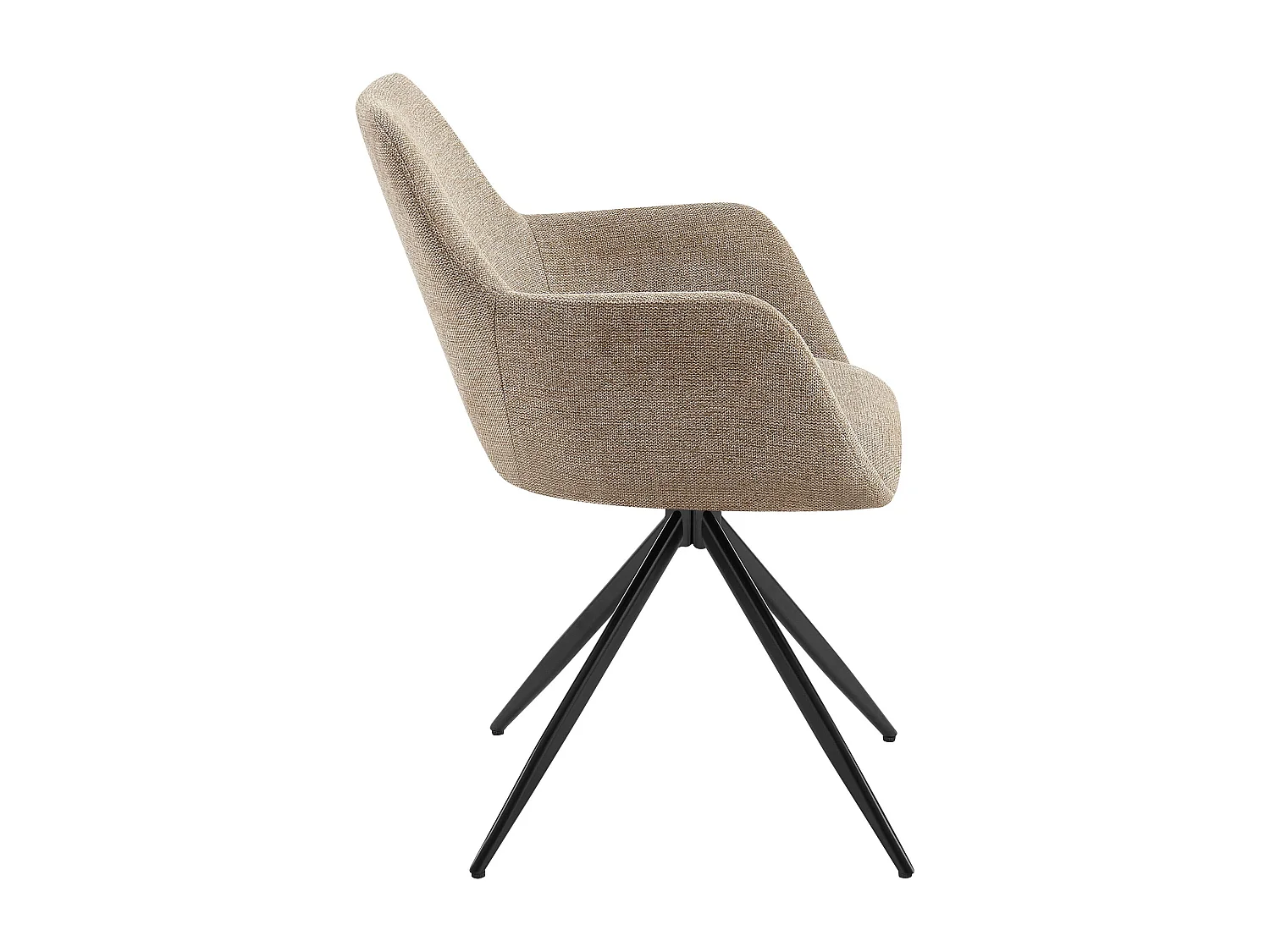 chaises avec accoudoirs - Tissu - Taupe - Olema