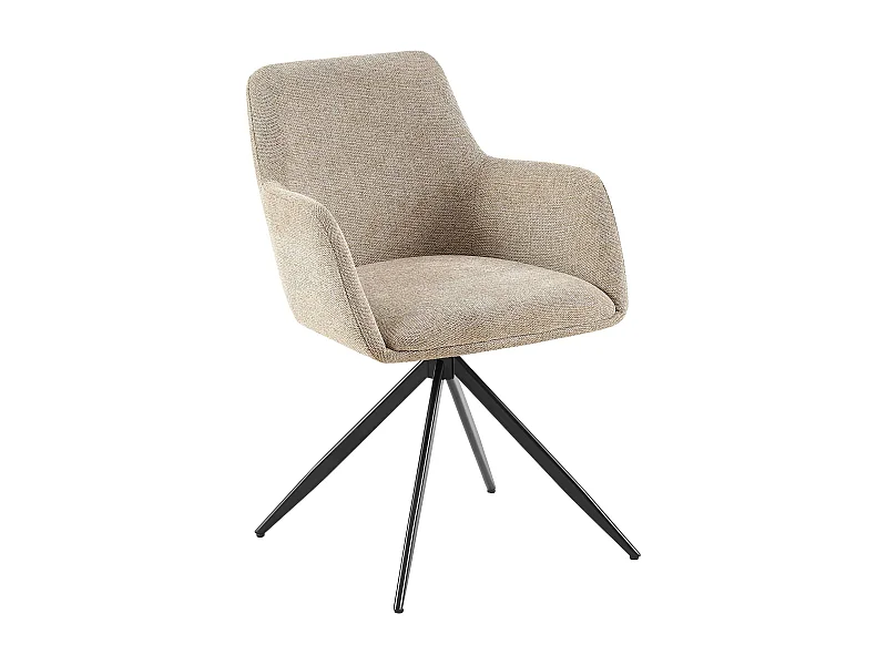 chaises avec accoudoirs - Tissu - Taupe - Olema