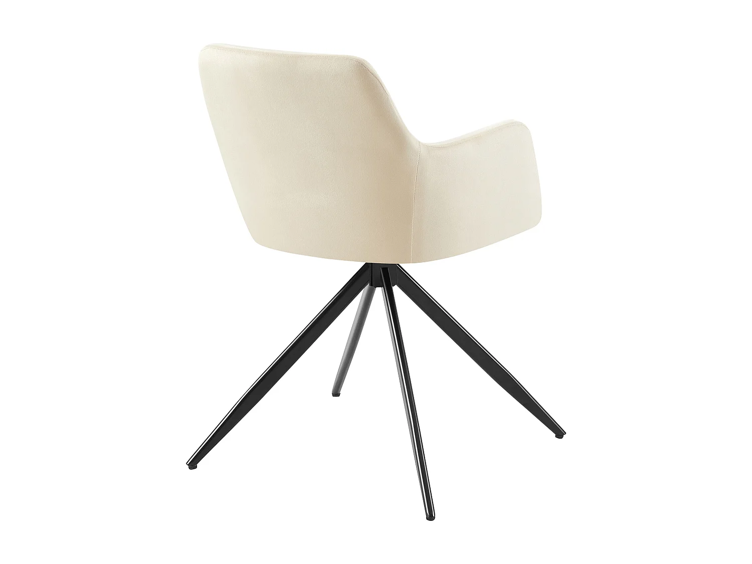 chaises avec accoudoirs - Velours - Crème - Olema