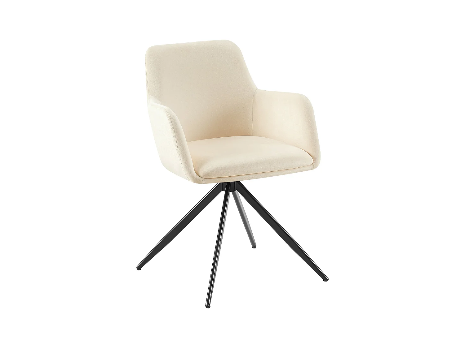 chaises avec accoudoirs - Velours - Crème - Olema