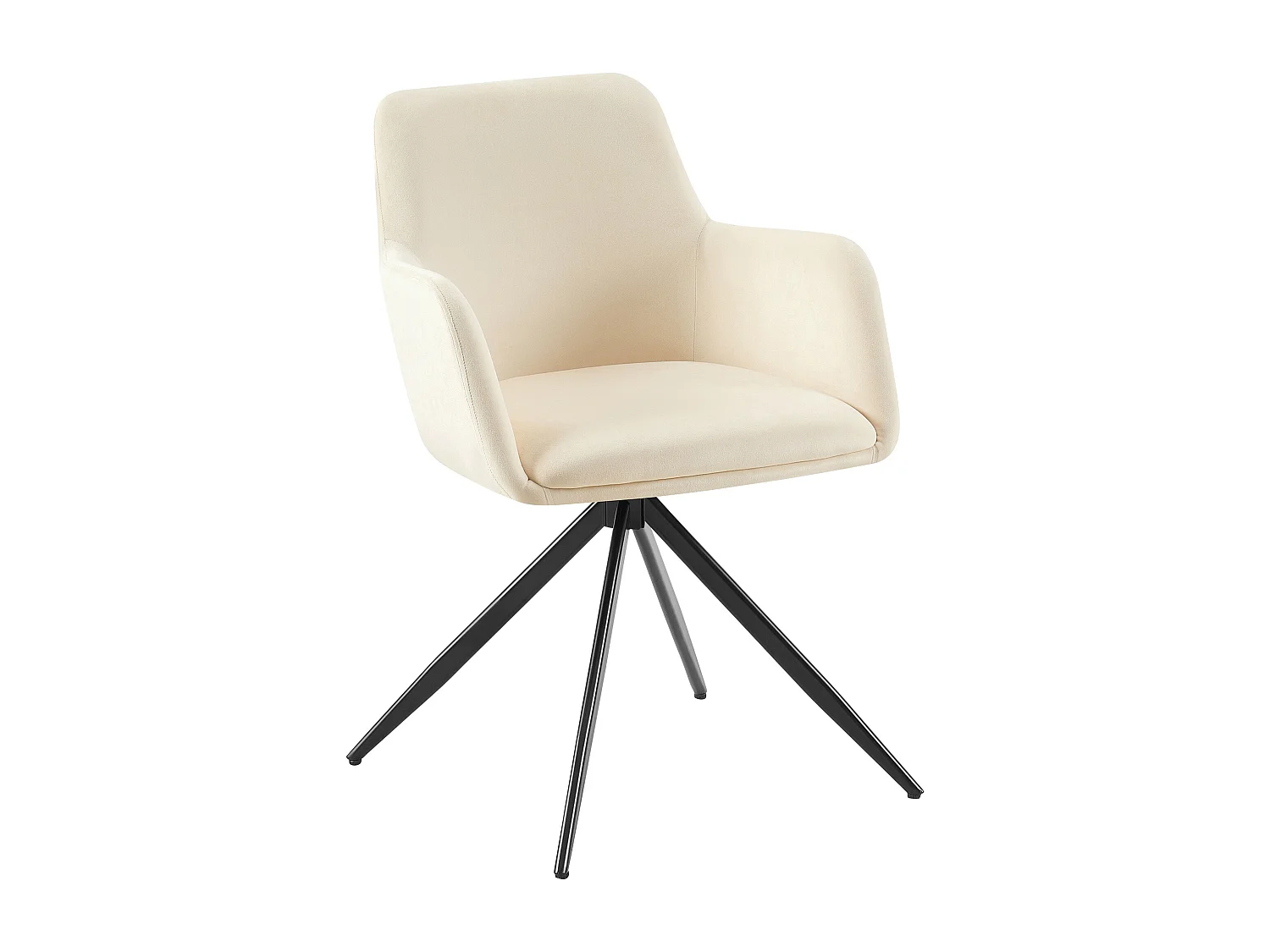 chaises avec accoudoirs - Velours - Crème - Olema