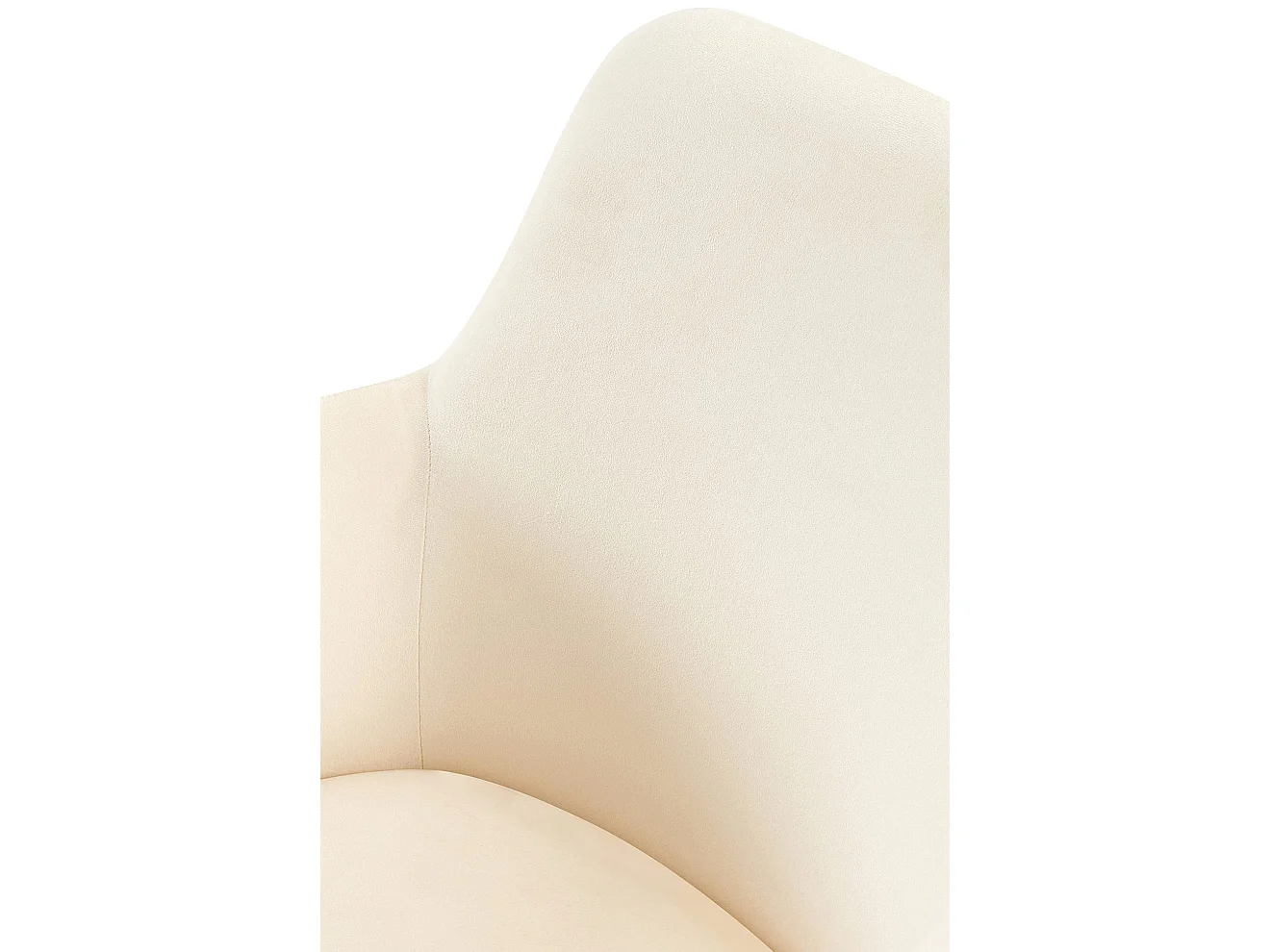 chaises avec accoudoirs - Velours - Crème - Olema