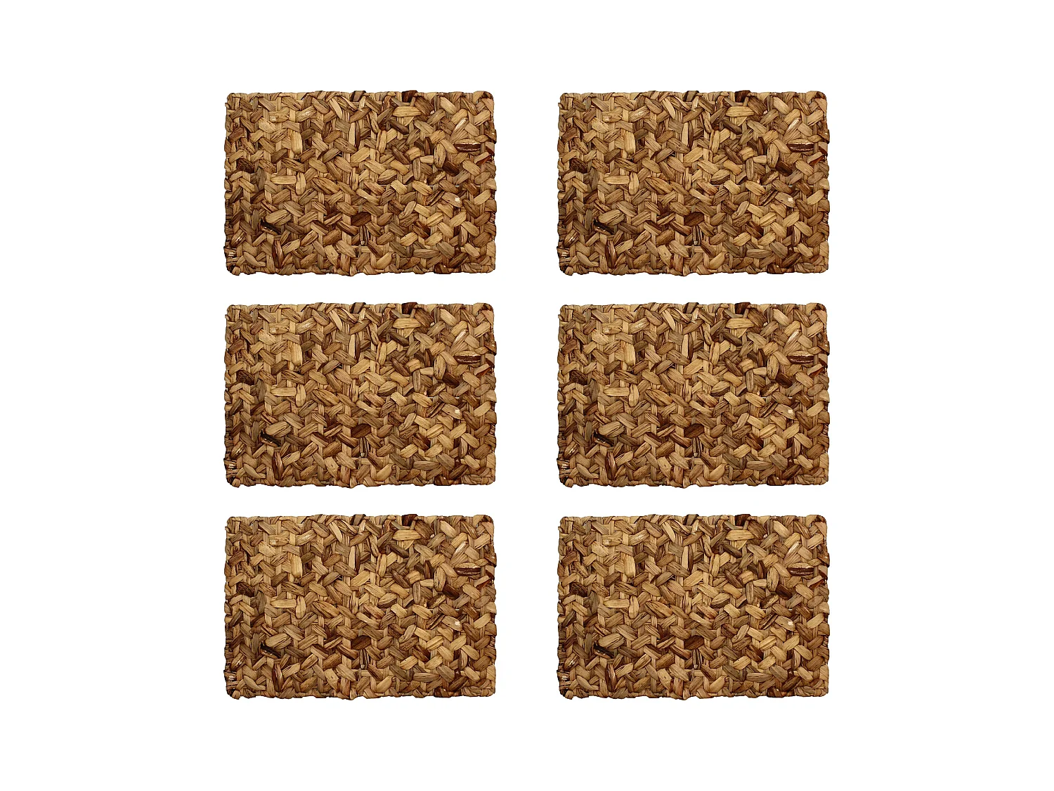 Novastyl - Lot 6 Sets De Table Siam Rectangulaire 30x45cm En Jacinthe D'eau