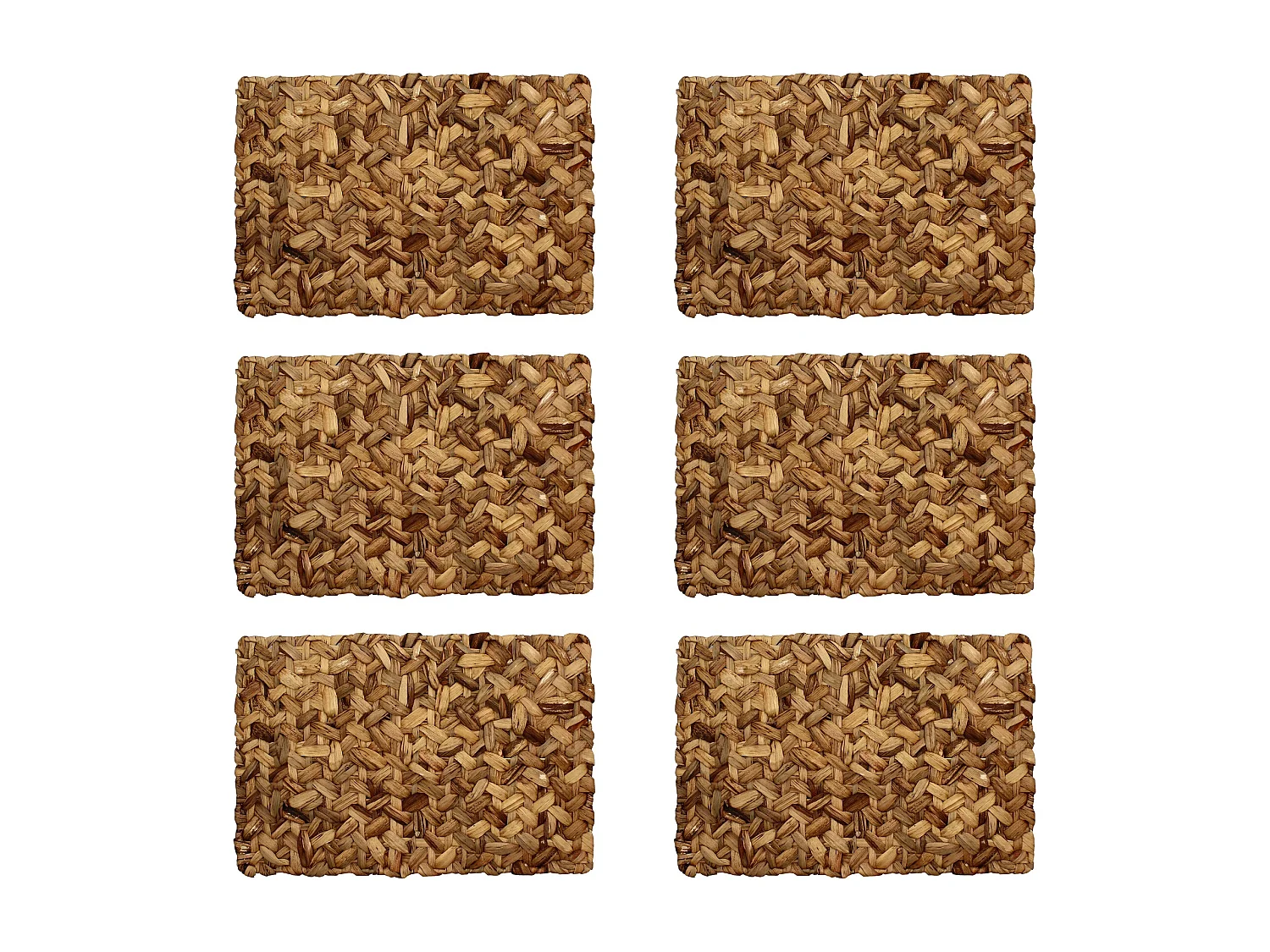 Novastyl - Lot 6 Sets De Table Siam Rectangulaire 30x45cm En Jacinthe D'eau