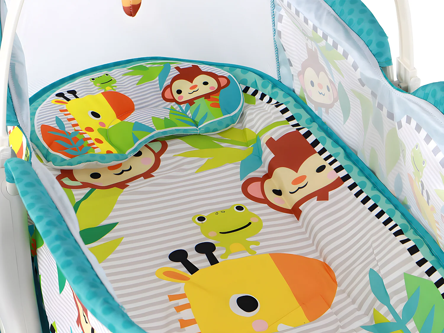 Evoluerende Wieg 2 in 1 Mat voor Kinderen Vibrerend Blauw Schommelbed Multifunctioneel