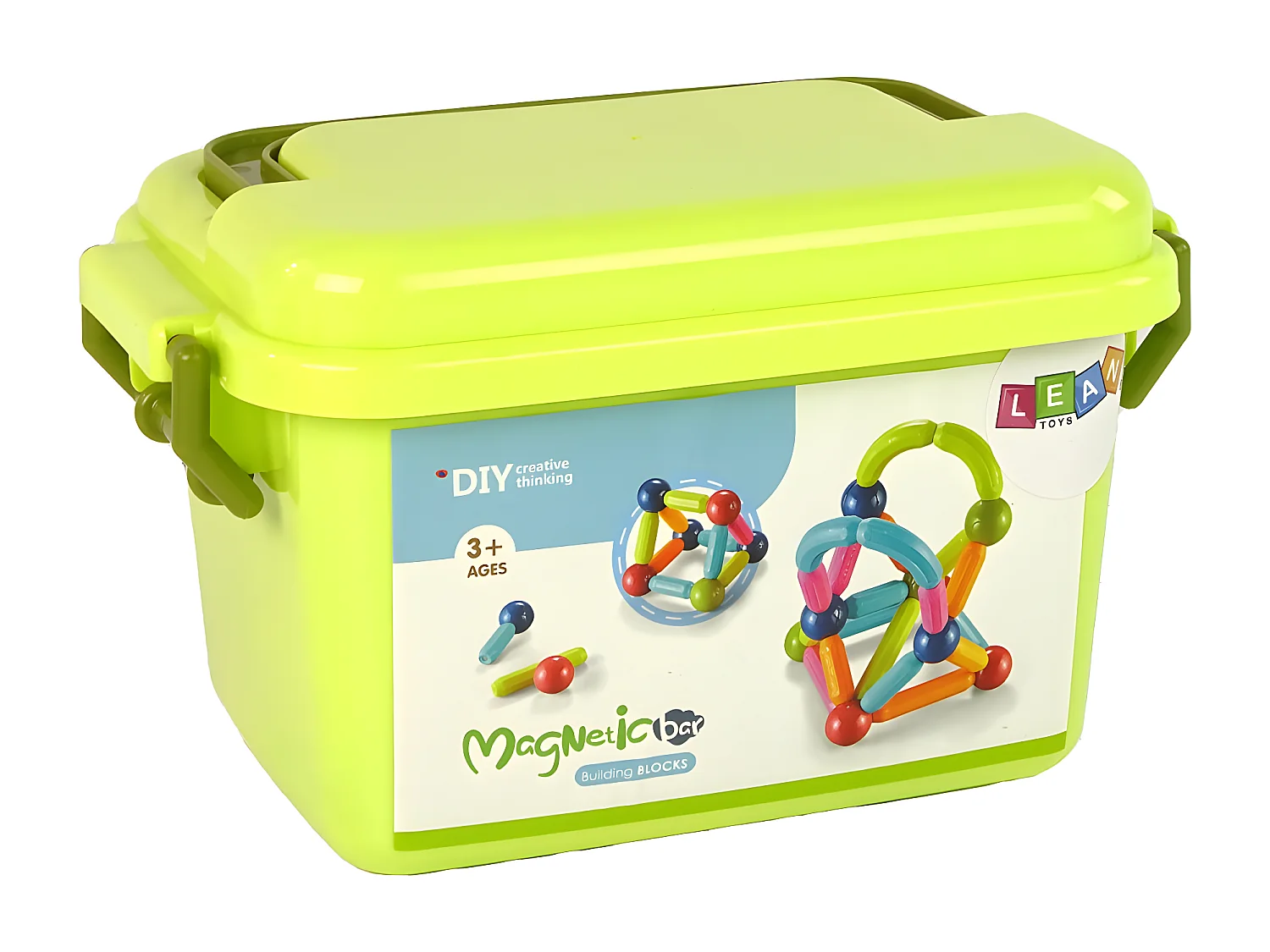 Construction Pédagogique Briques Magnétiques Trunk 34 éléments