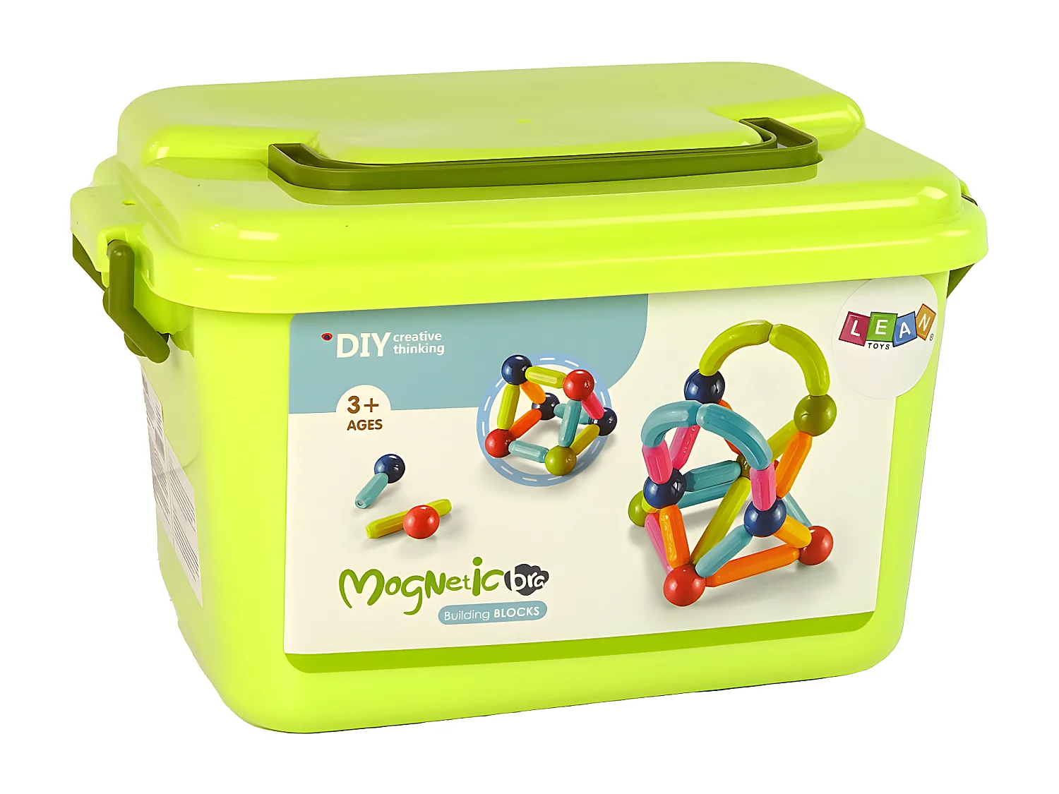 Jogo de Construção Magnético Educativo 70 peças