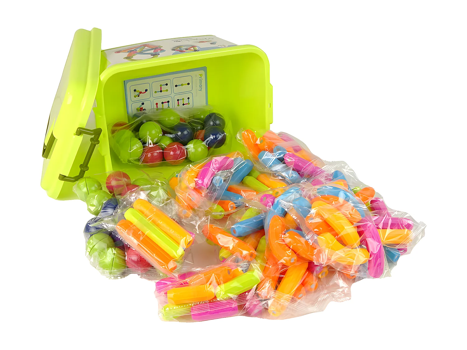 Set di 145 Elementi di Mattoncini Magnetici Educativi per Bambini