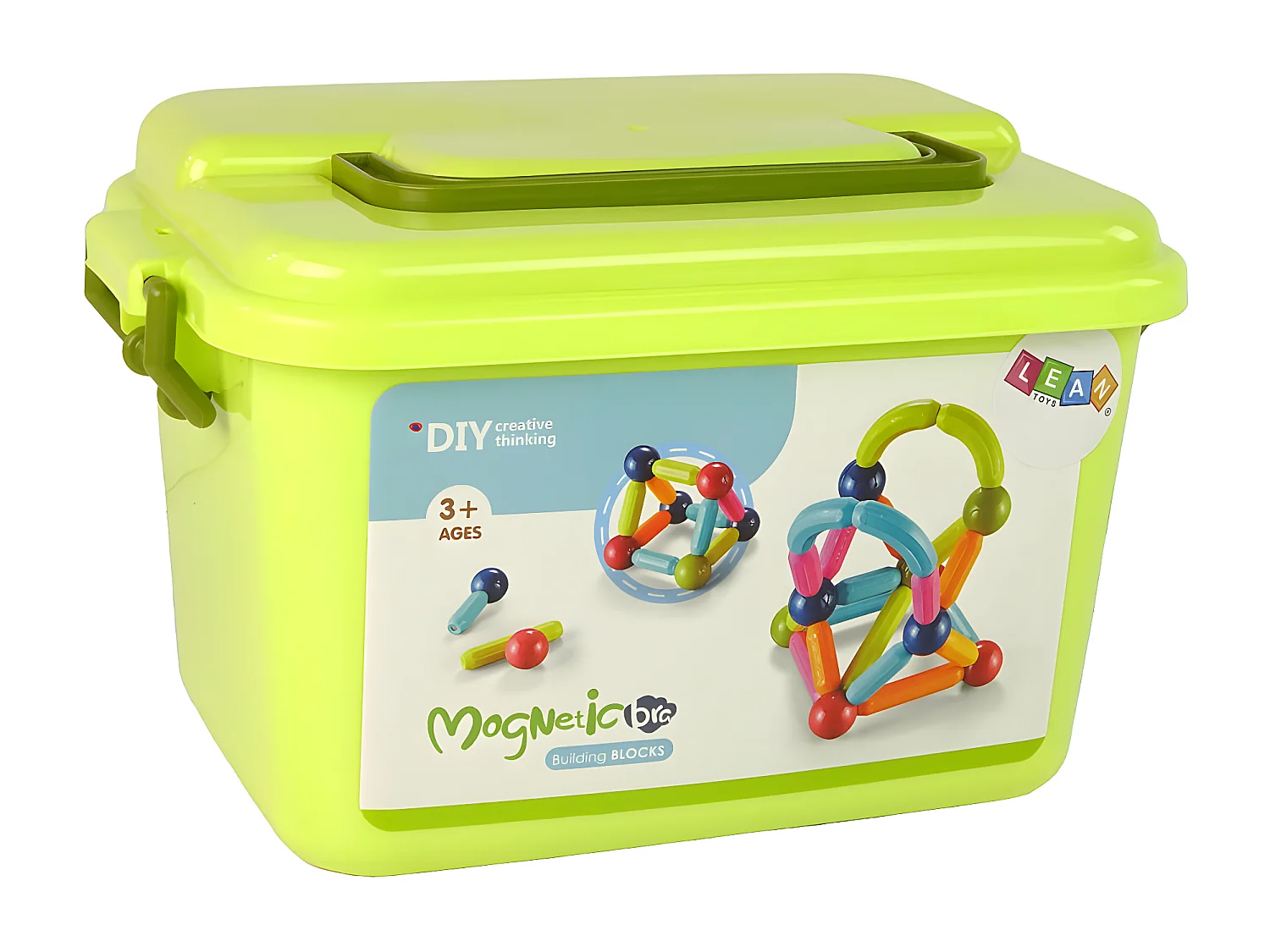 Set di 145 Elementi di Mattoncini Magnetici Educativi per Bambini