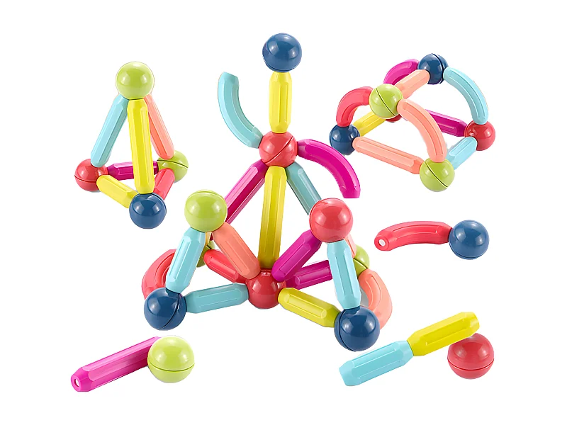 Set de 145 Elementos de Ladrillos Magnéticos Educativos para Niños