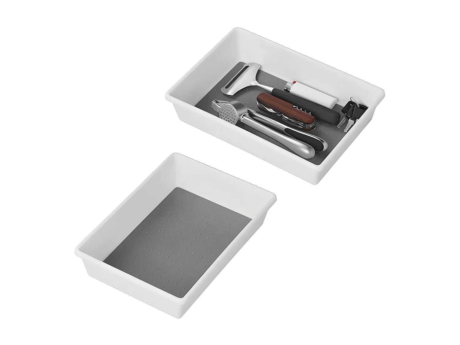 Vielseitiges Besteckfach mit rutschfester Gummioberfläche