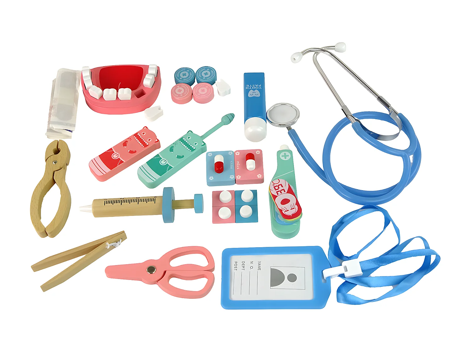 EHBO-set voor Kleine Houten Doktersspeelgoed - Educatief Medisch Speelgoed voor Kinderen