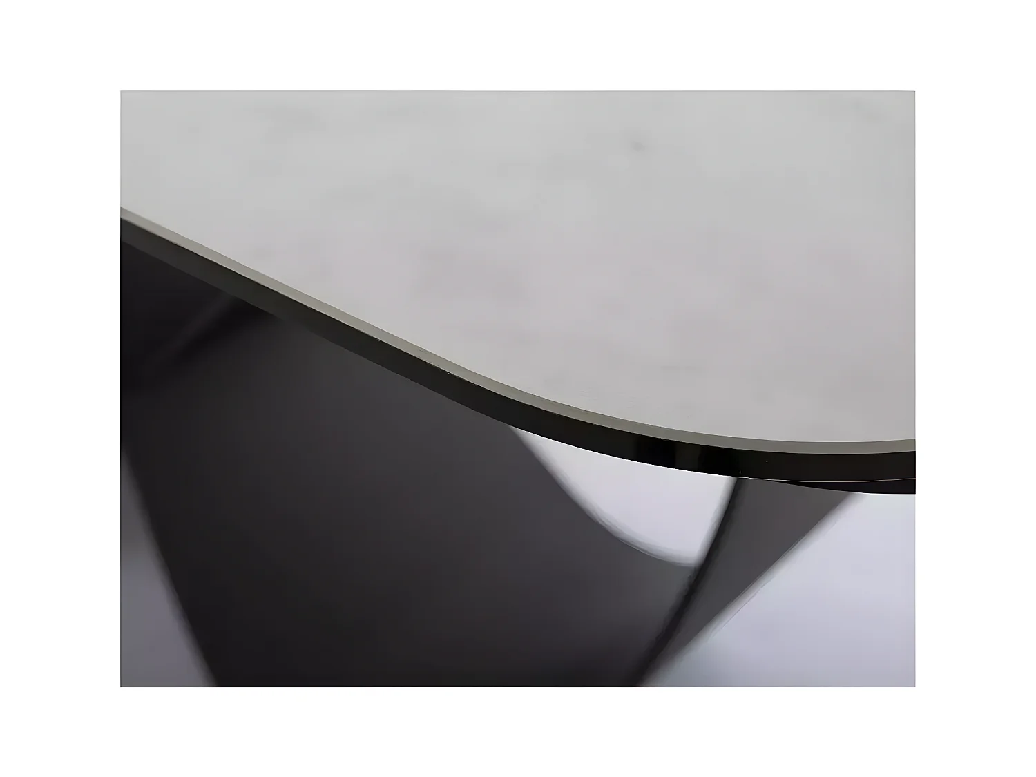 Table à manger Infinity B (95x160-240)/Gris,Blanc&Noir/Céramique