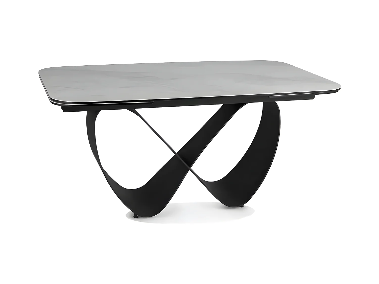 Table à manger Infinity B (95x160-240)/Gris,Blanc&Noir/Céramique