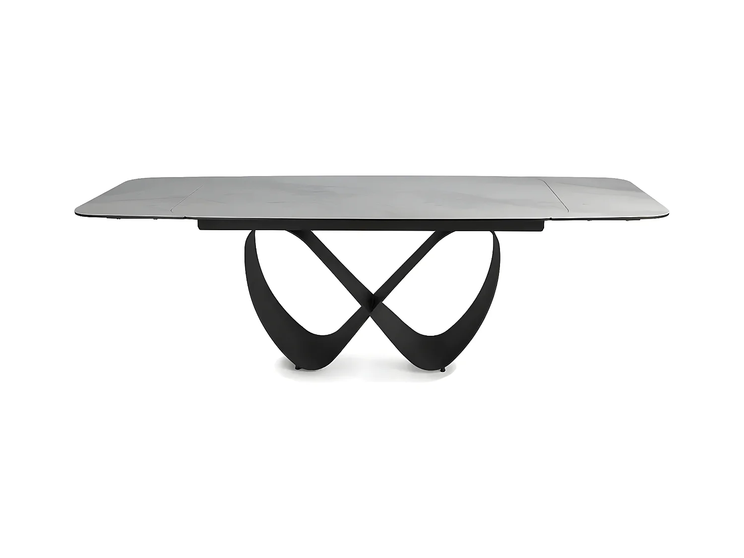 Table à manger Infinity B (95x160-240)/Gris,Blanc&Noir/Céramique