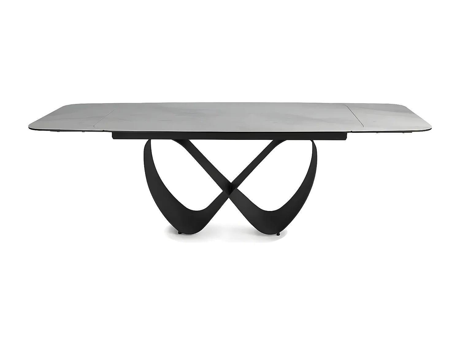 Table à manger Infinity B (95x160-240)/Gris,Blanc&Noir/Céramique