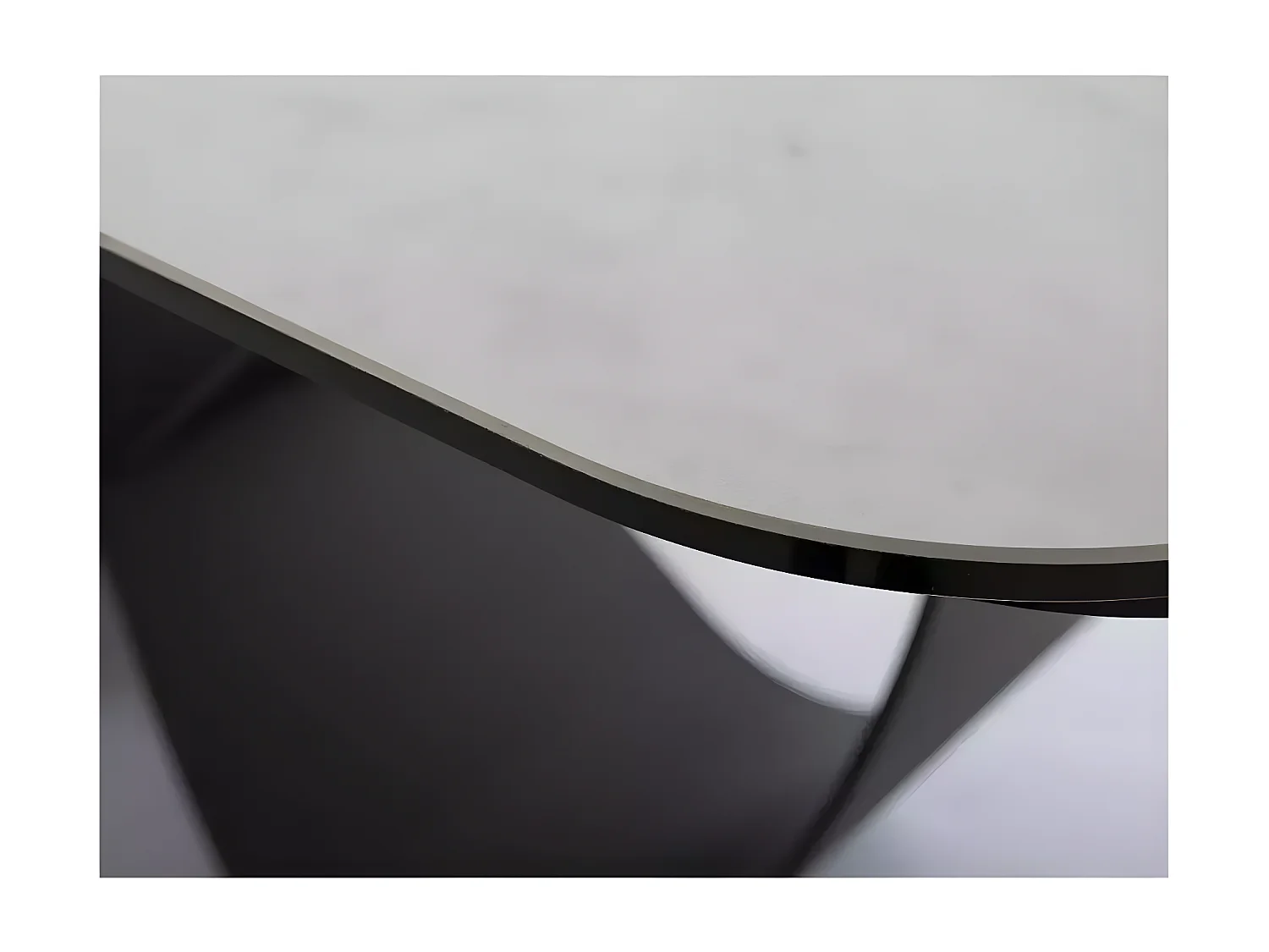 Table à manger Infinity B (95x160-240)/Gris,Blanc&Noir/Céramique