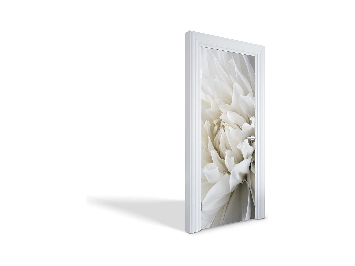 Stickers de porte autocollants - Dahlia blanc 75x205 cm