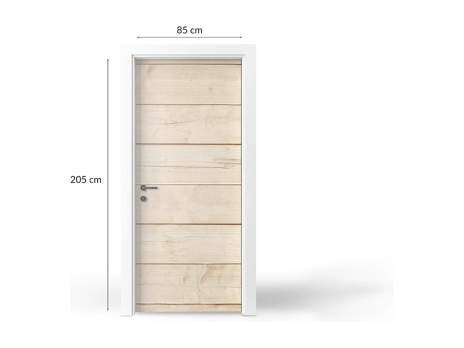 Fototapete für Innentüren - Helle Holzplanken 85x205 cm