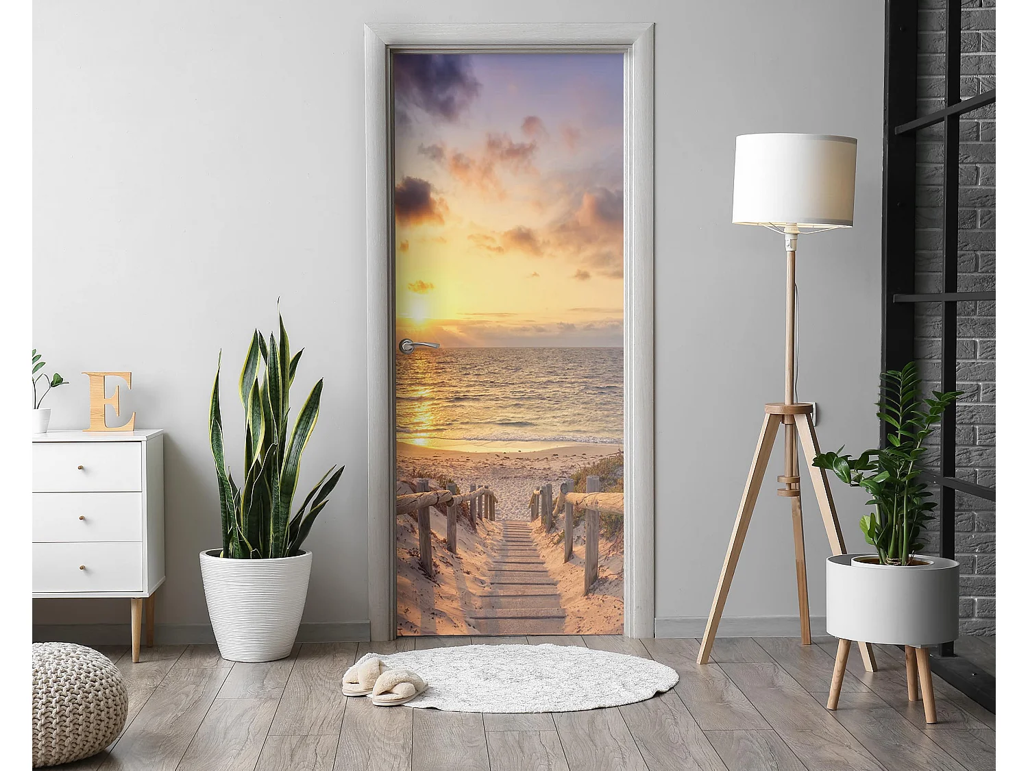 Stickers décoratifs pour portes intérieures - Ouest au bord de la mer 95x205 cm