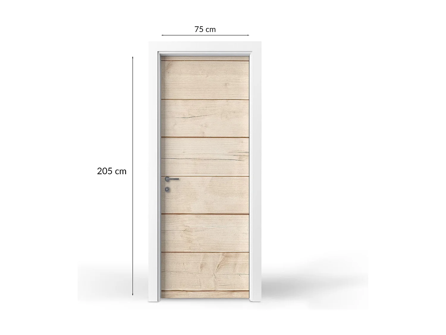 Fototapete für Innentüren - Helle Holzbretter 75x205 cm