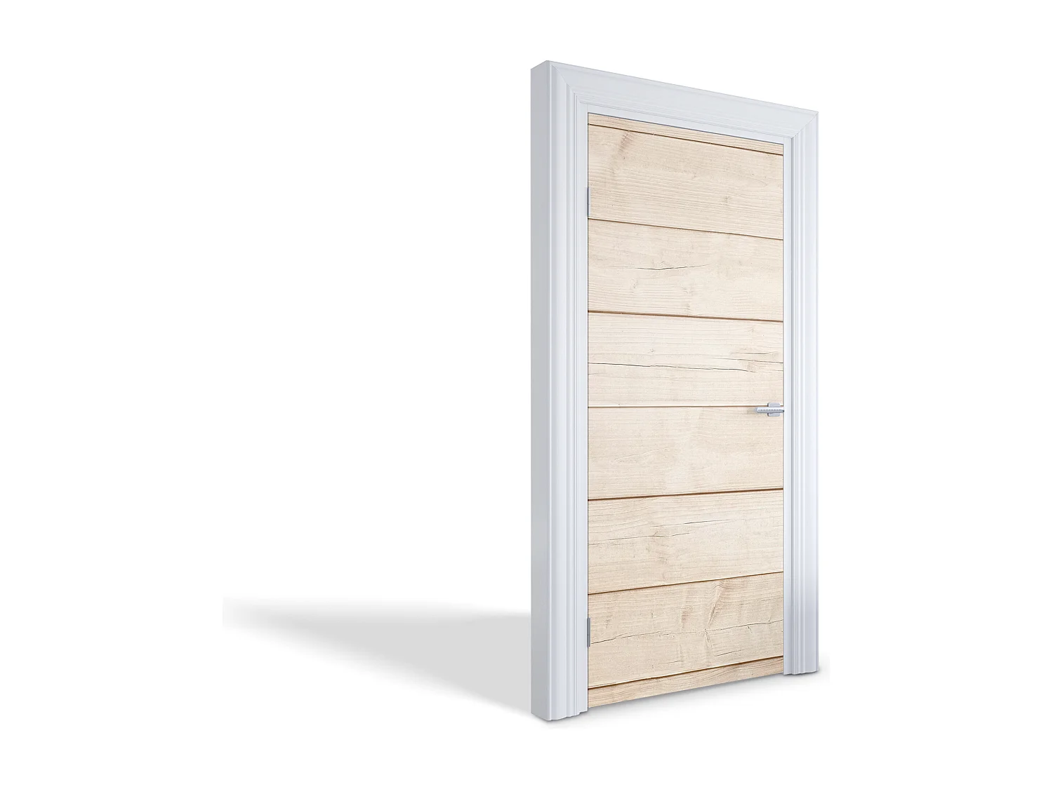 Fototapete für Innentüren - Helle Holzplanken 95x205 cm