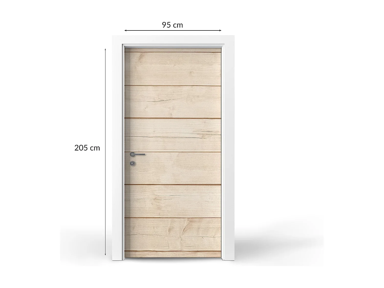 Fototapete für Innentüren - Helle Holzplanken 95x205 cm