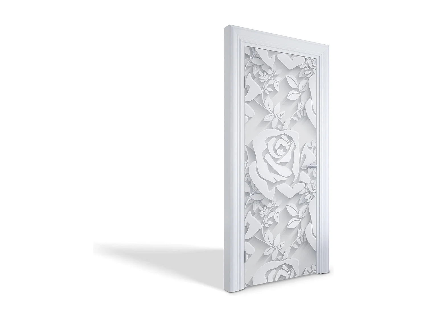 Stickers de porte autocollants - Roses en papier 75x205 cm