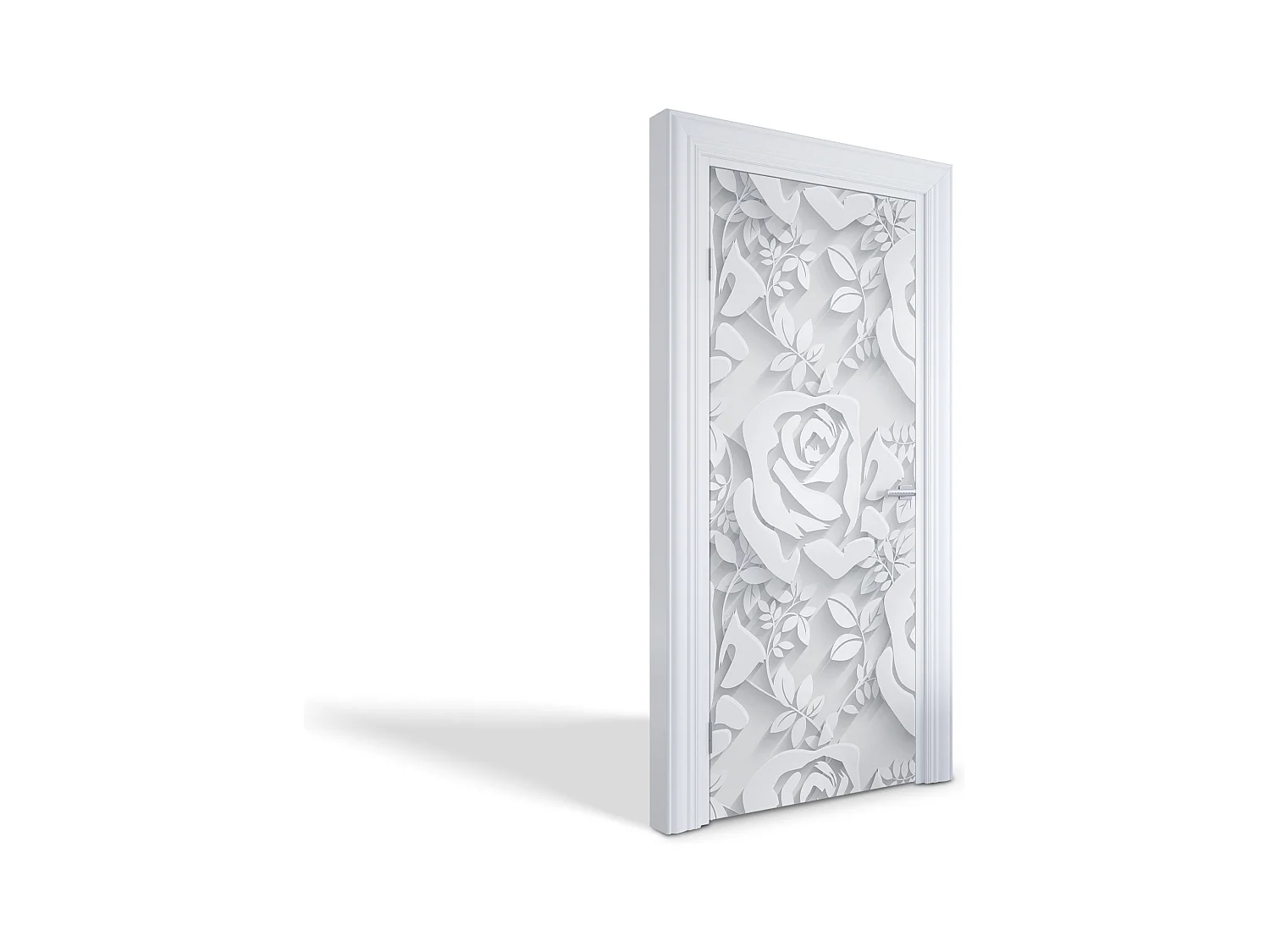 Stickers de porte autocollants - Roses en papier 85x205 cm