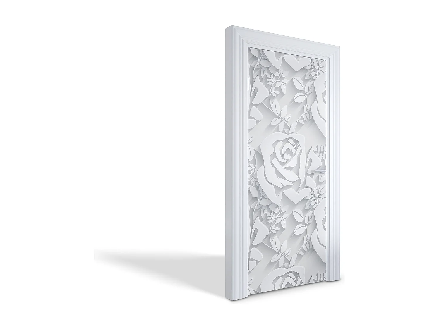 Stickers de porte autocollants - Roses en papier 85x205 cm