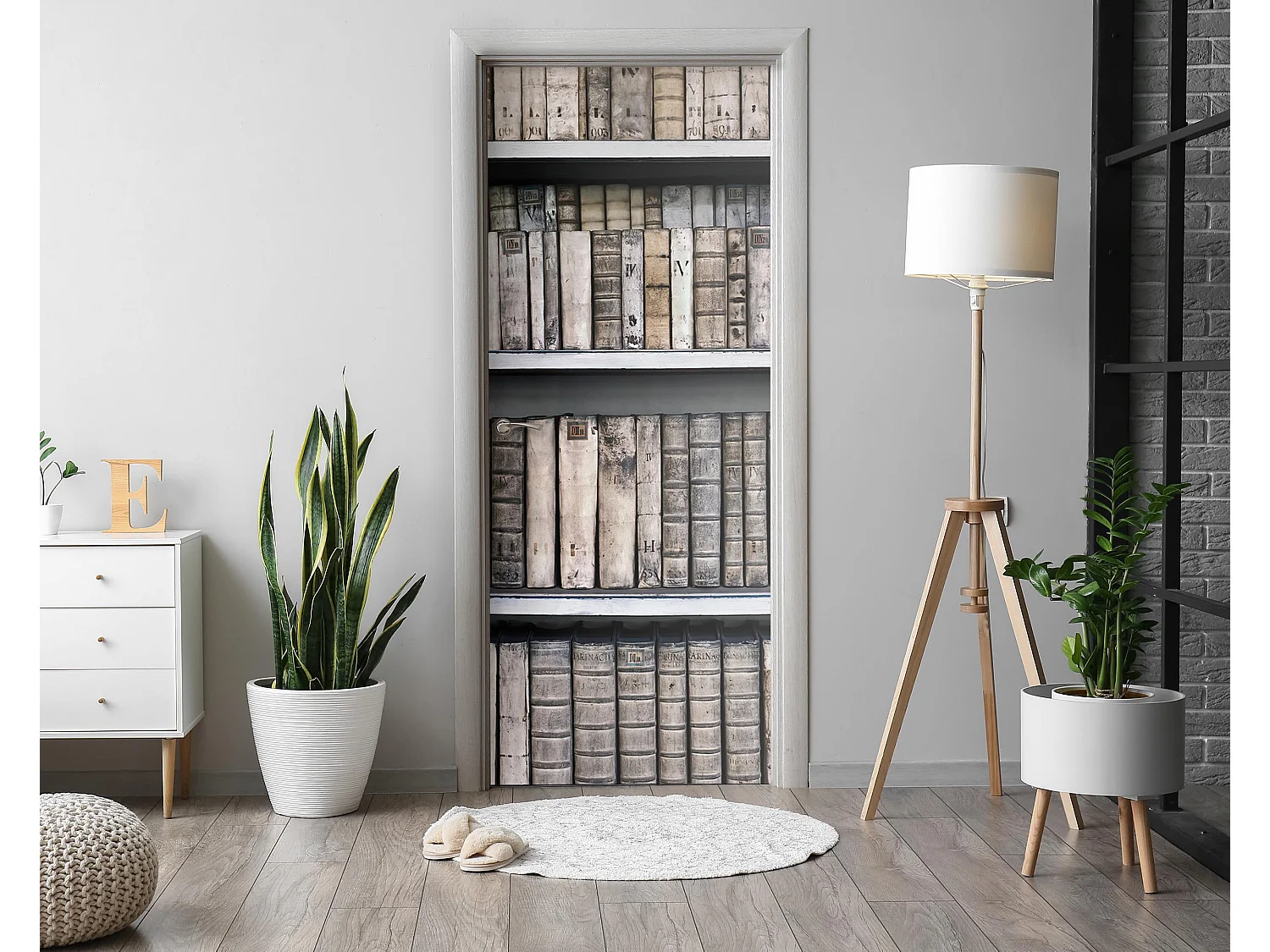 Stickers de porte autocollants - Livres anciens 95x205 cm