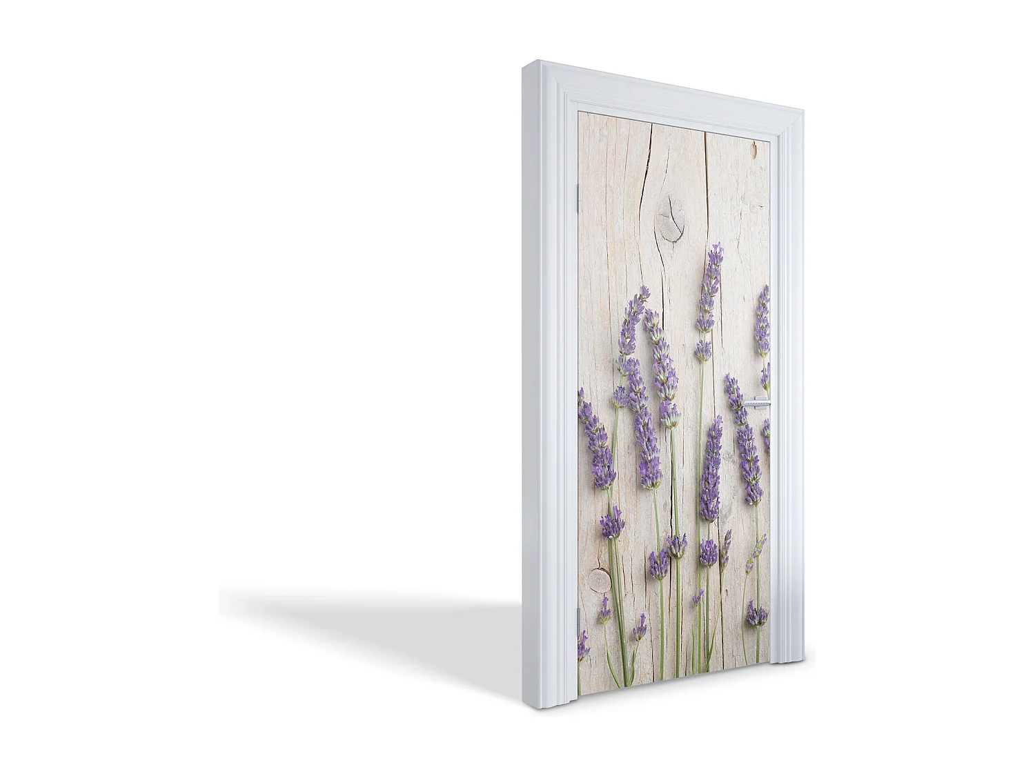 Fototapete für Innentüren - Lavendel auf Holz 95x205 cm