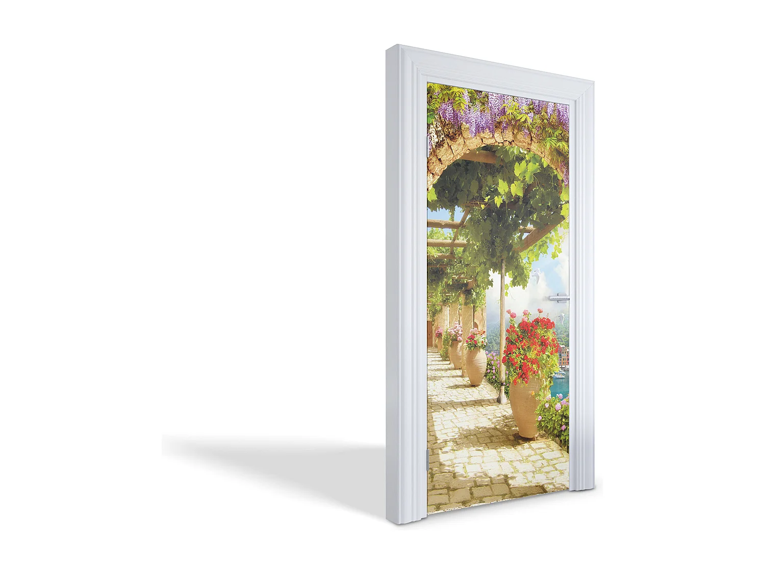 Papier peint photo pour portes intérieures - Jardin méditerranéen 95x205 cm