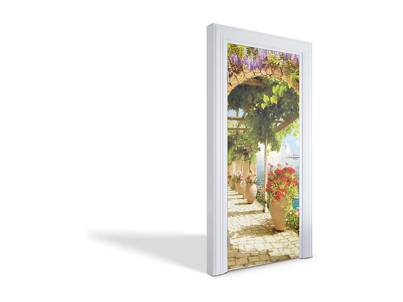 Fototapete für Innentüren - Mediterraner Garten 85x205 cm