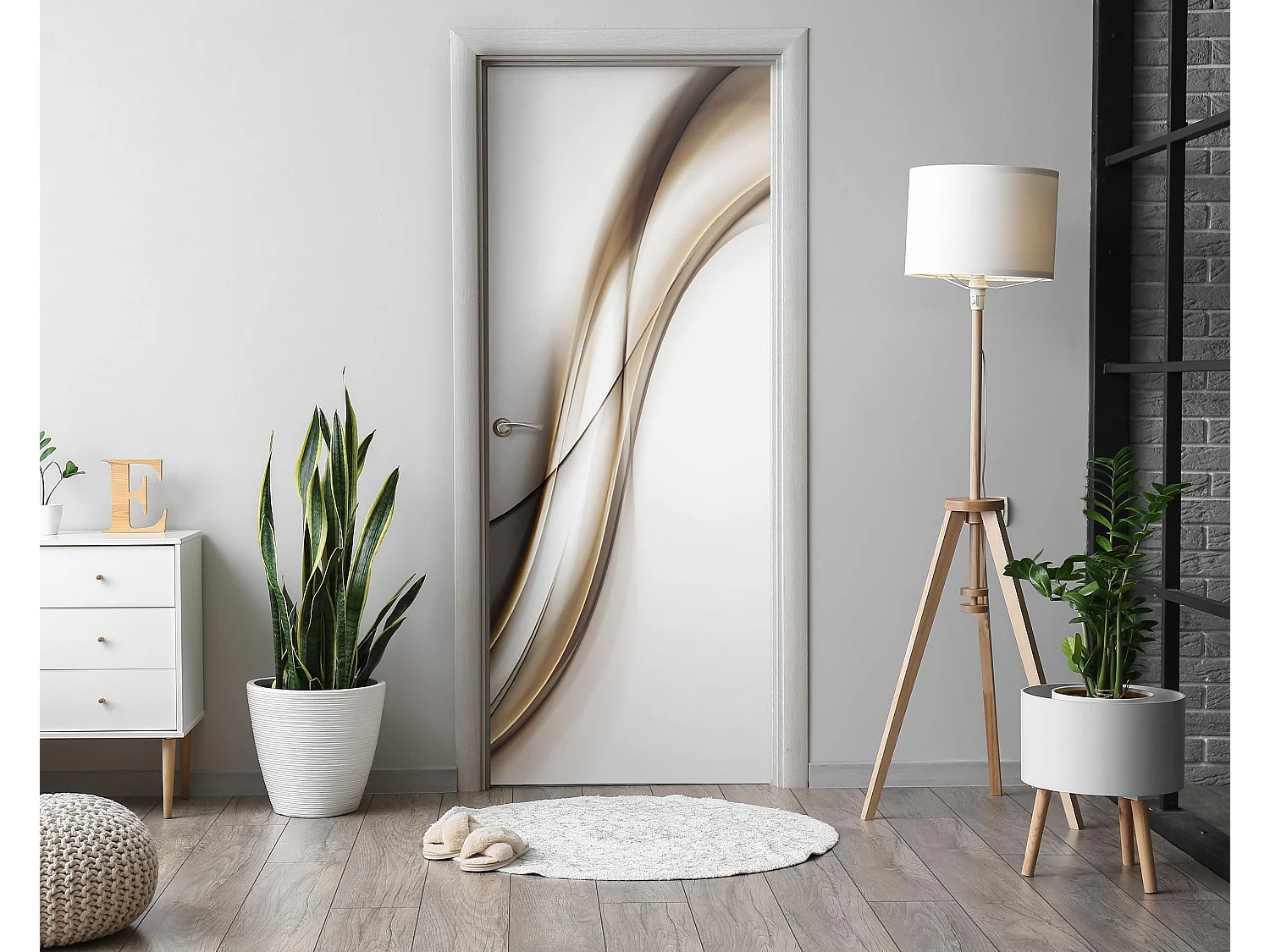 Fototapete für Innentüren - Abstrakte Wellen 95x205 cm