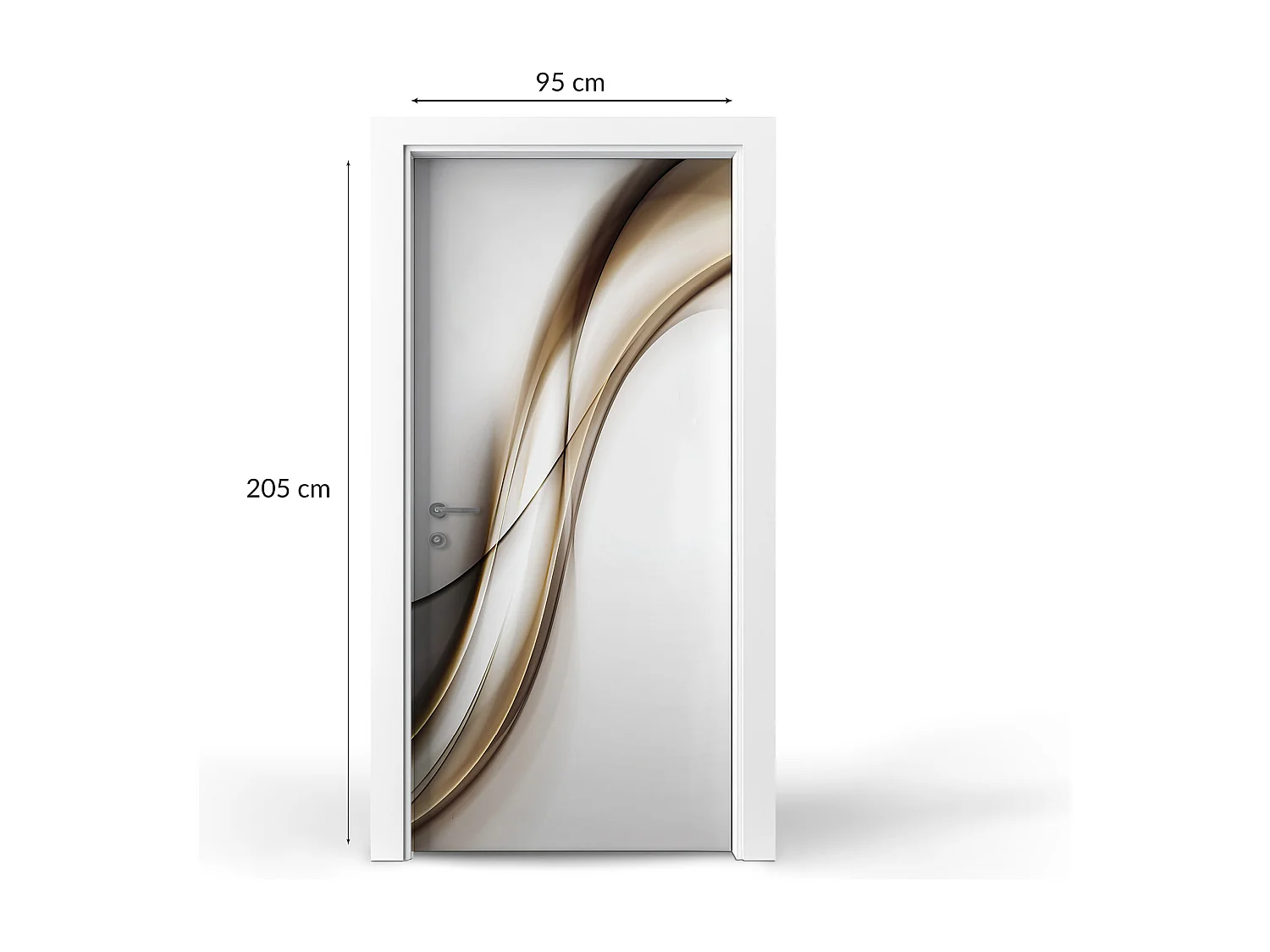 Fototapete für Innentüren - Abstrakte Wellen 95x205 cm