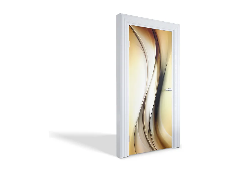 Dekorative Aufkleber für Innentüren - Abstrakte Wellen 95x205 cm