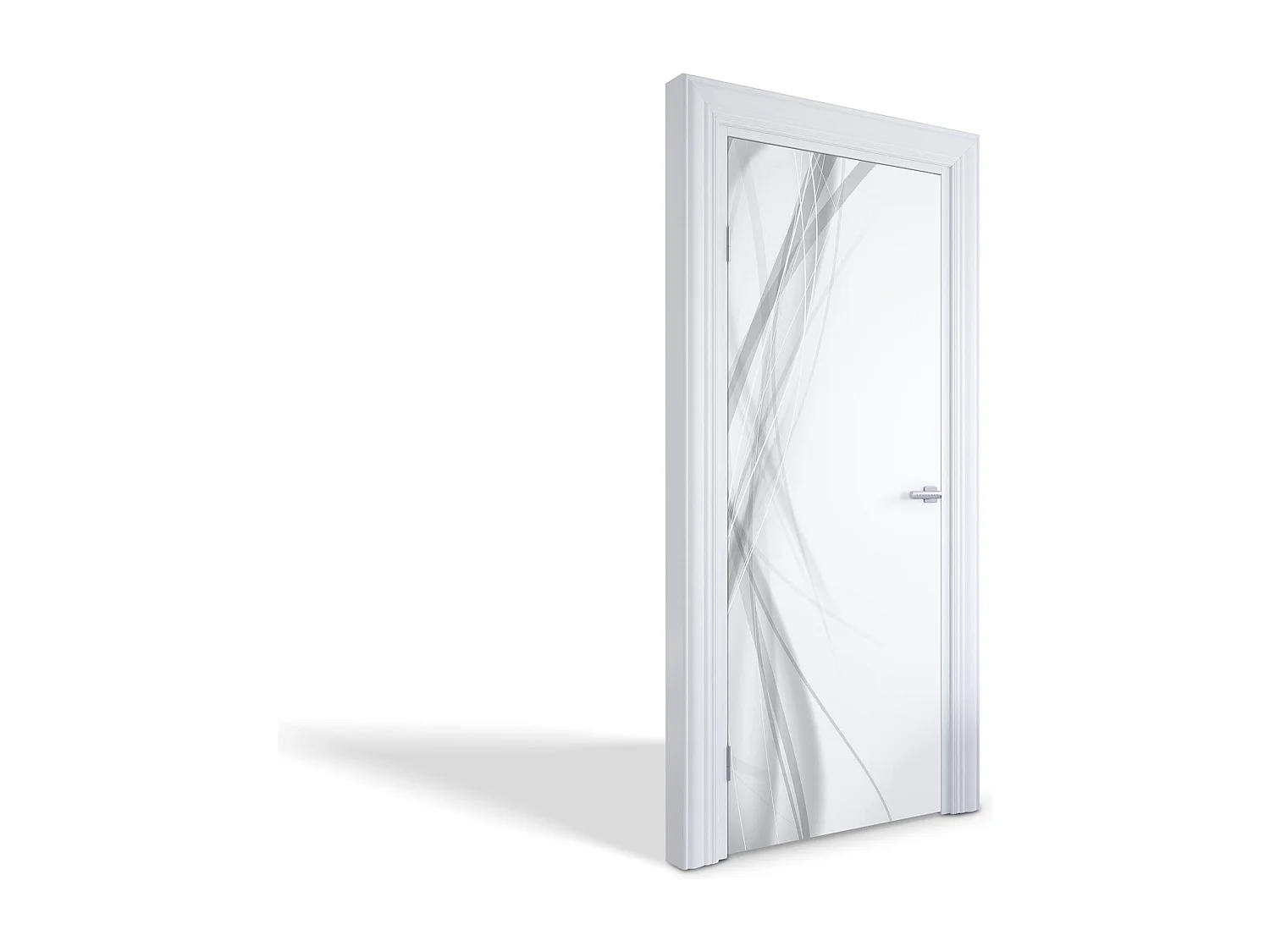 Dekorative Aufkleber für Innentüren - Abstrakte Linien 75x205 cm