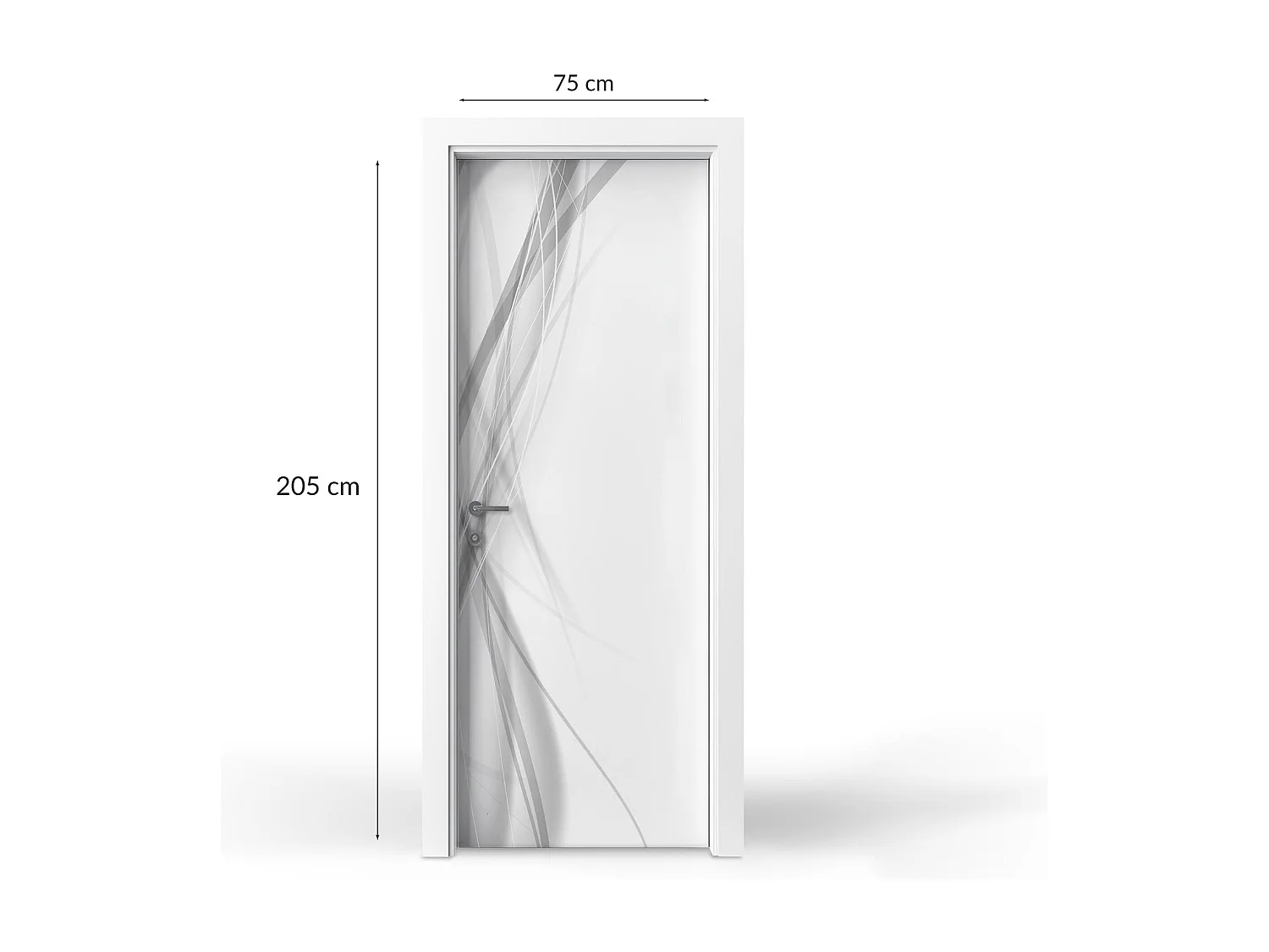 Stickers décoratifs pour portes intérieures - Lignes abstraites 75x205 cm