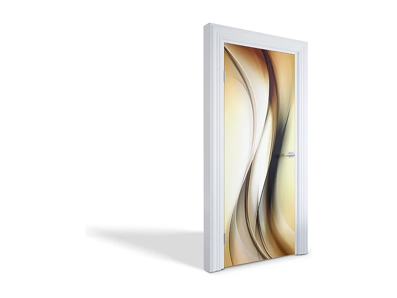 Dekorative Aufkleber für Innentüren - Abstrakte Wellen 85x205 cm