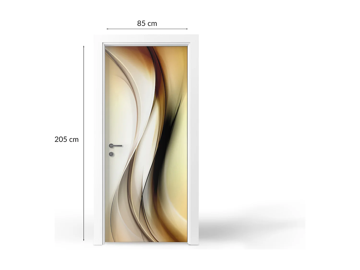 Stickers décoratifs pour portes intérieures - Vagues abstraites 85x205 cm