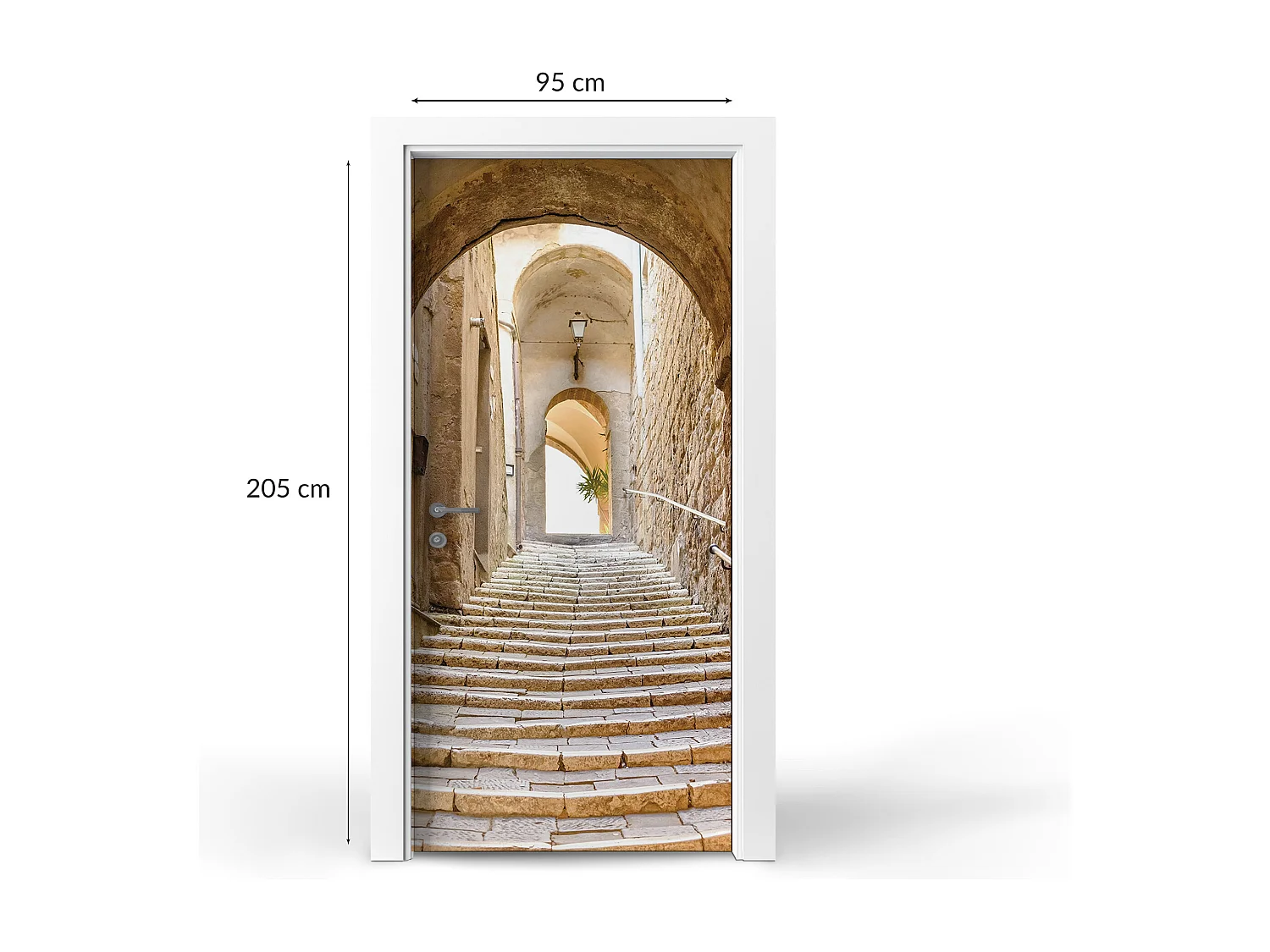 Papier peint photo pour portes intérieures - Escaliers en pierre 95x205 cm