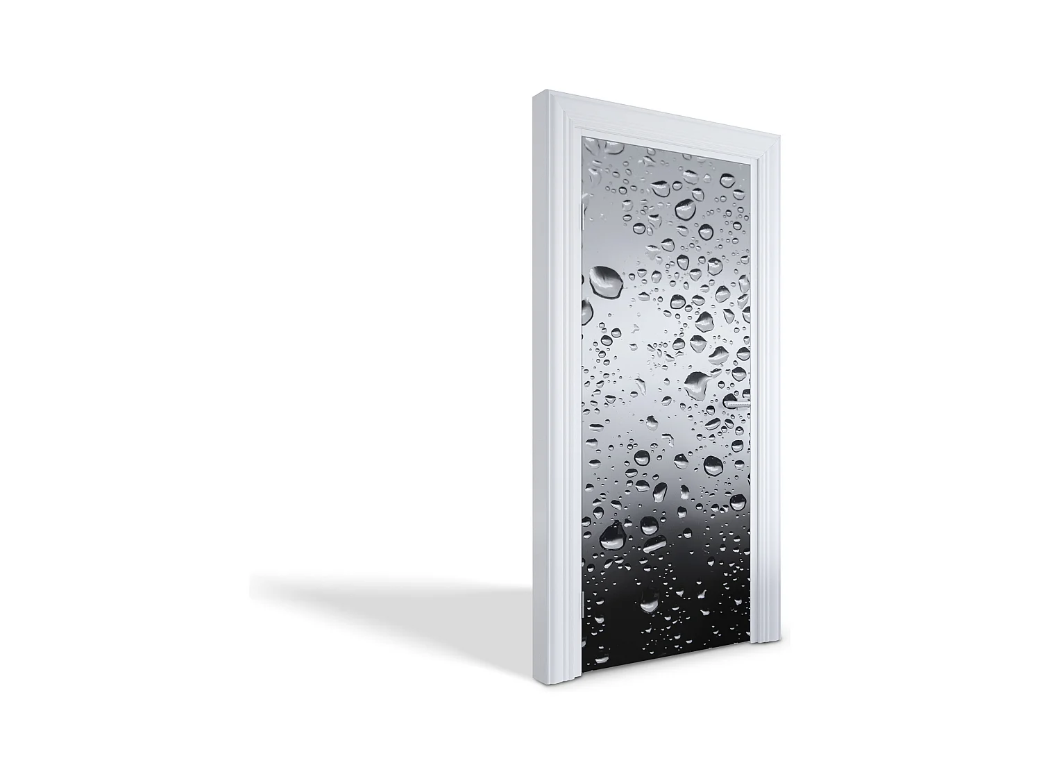 Stickers décoratifs pour portes intérieures - Gouttes de Pluie 85x205 cm