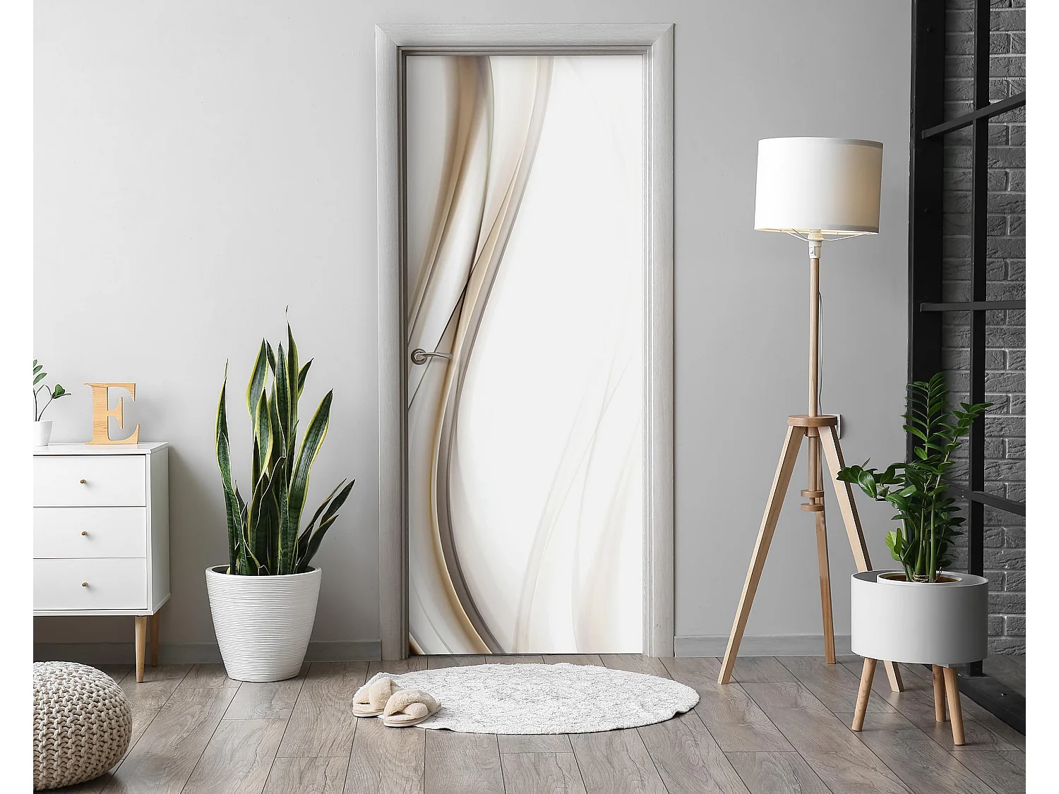 Papier peint photo pour portes intérieures - Vagues éthérées 75x205 cm