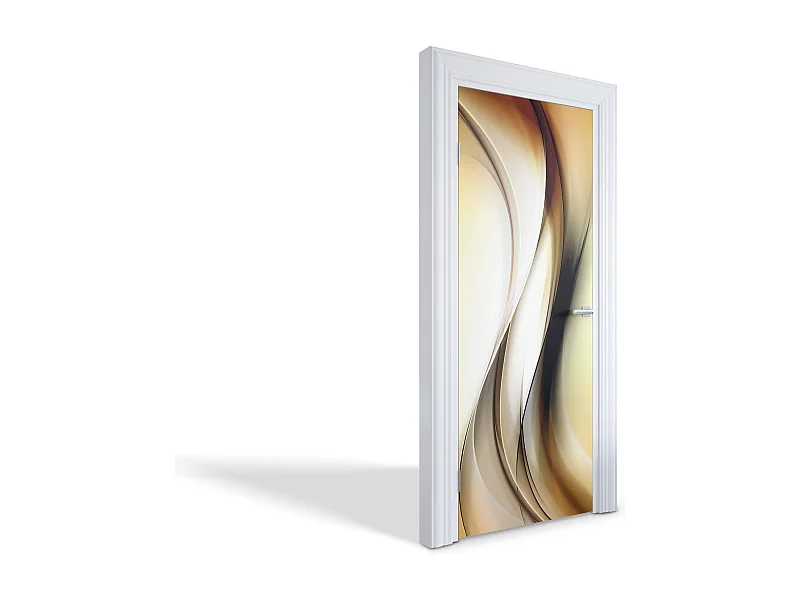 Dekorative Aufkleber für Innentüren - Abstrakte Wellen 75x205 cm