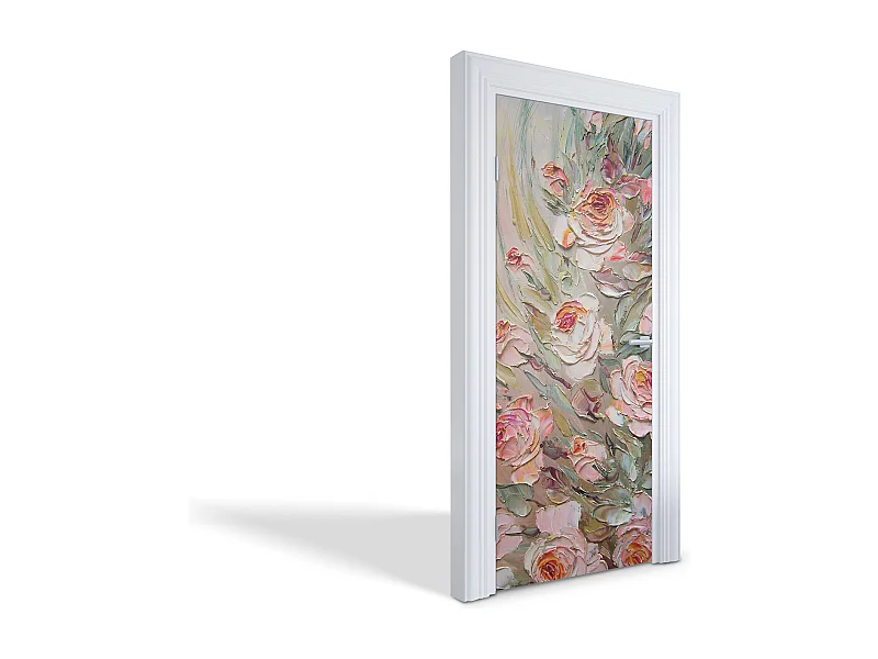 Stickers de porte autocollants - Bouquet de roses 85x205 cm